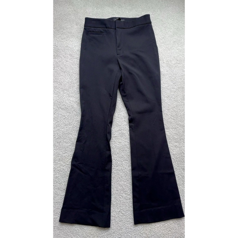 Banana Republic Cotton Blend Flare Pants 0 Tall Black - Picture 2 of 10